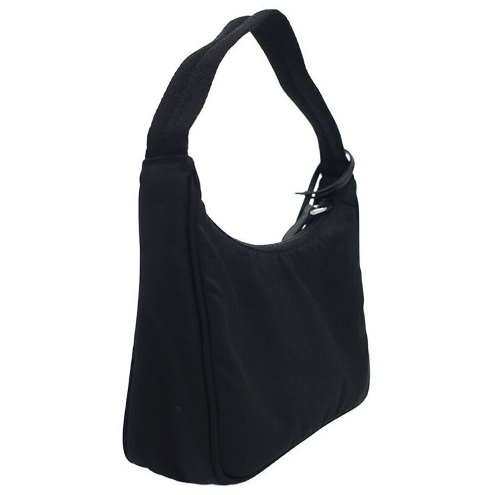 Prada Leather Saffiano Shoulder 2005 Bag Black ReEdition Hobo